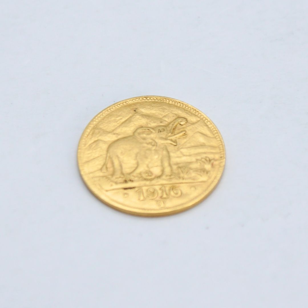 Deutsch-Ostafrika 15 Rupien 1916 T (Tabora) Elefant Gold