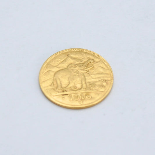 Deutsch-Ostafrika 15 Rupien 1916 T (Tabora) Elefant Gold