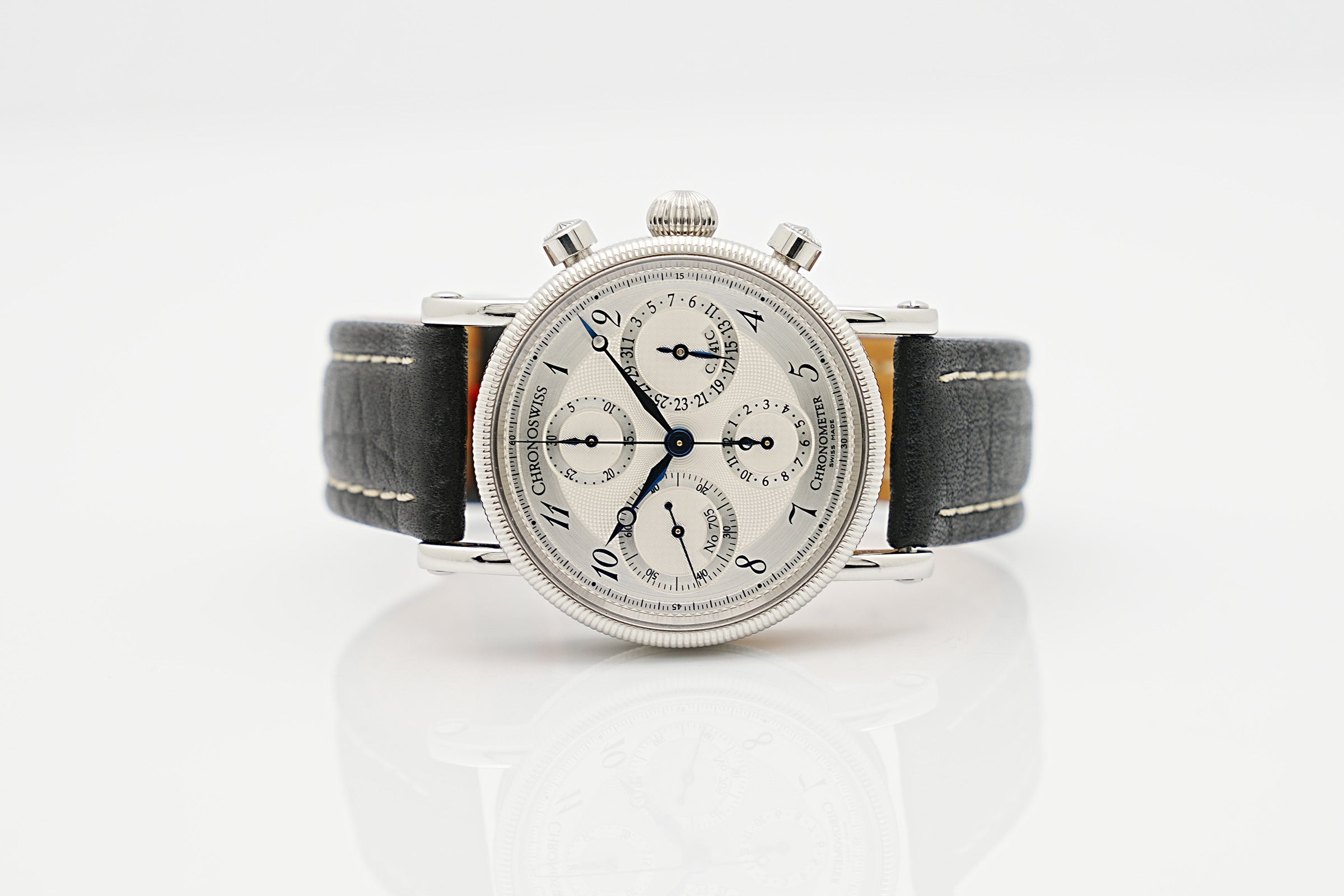 Chronoswiss Chronometer Chronograph Automatik Edelstahl Herrenuhr Ref. CH7523