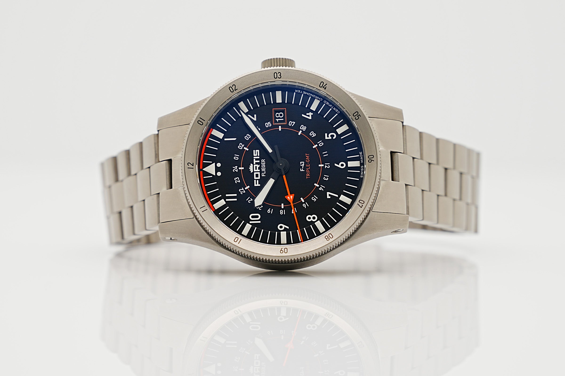 Fortis Flieger F-43 Triple GMT F4260000