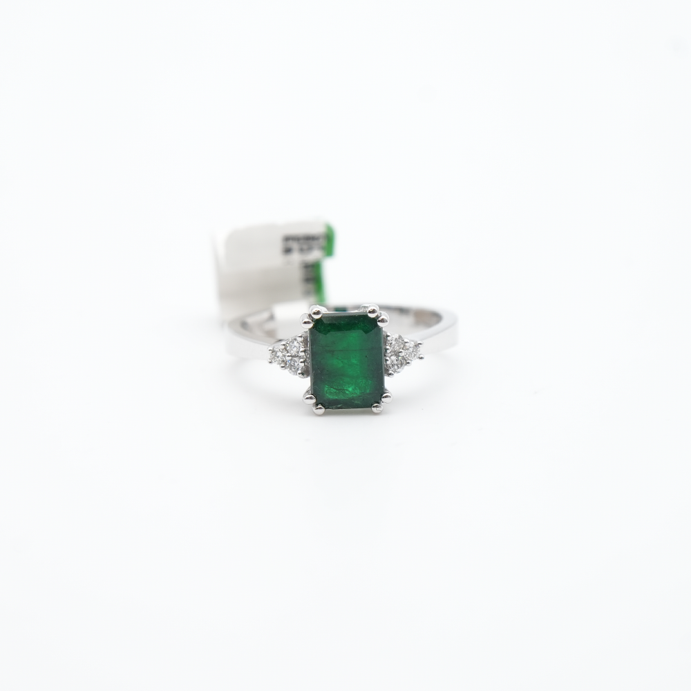 ZEN Diamond 18k Ring Gr.53 Smaragd