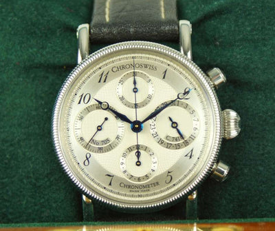 Chronoswiss Chronometer Chronograph Automatik Edelstahl Herrenuhr Ref. CH7523
